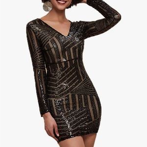 Bodycon Sequin Party Cocktail Dress